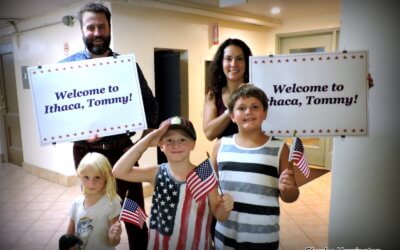 INHS Welcomes Veteran Walking Across Country